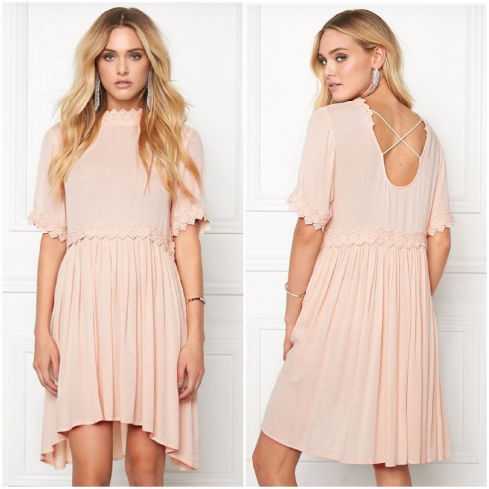 NWT Vero Moda Silvia Cream Tan Mini Dress Size S